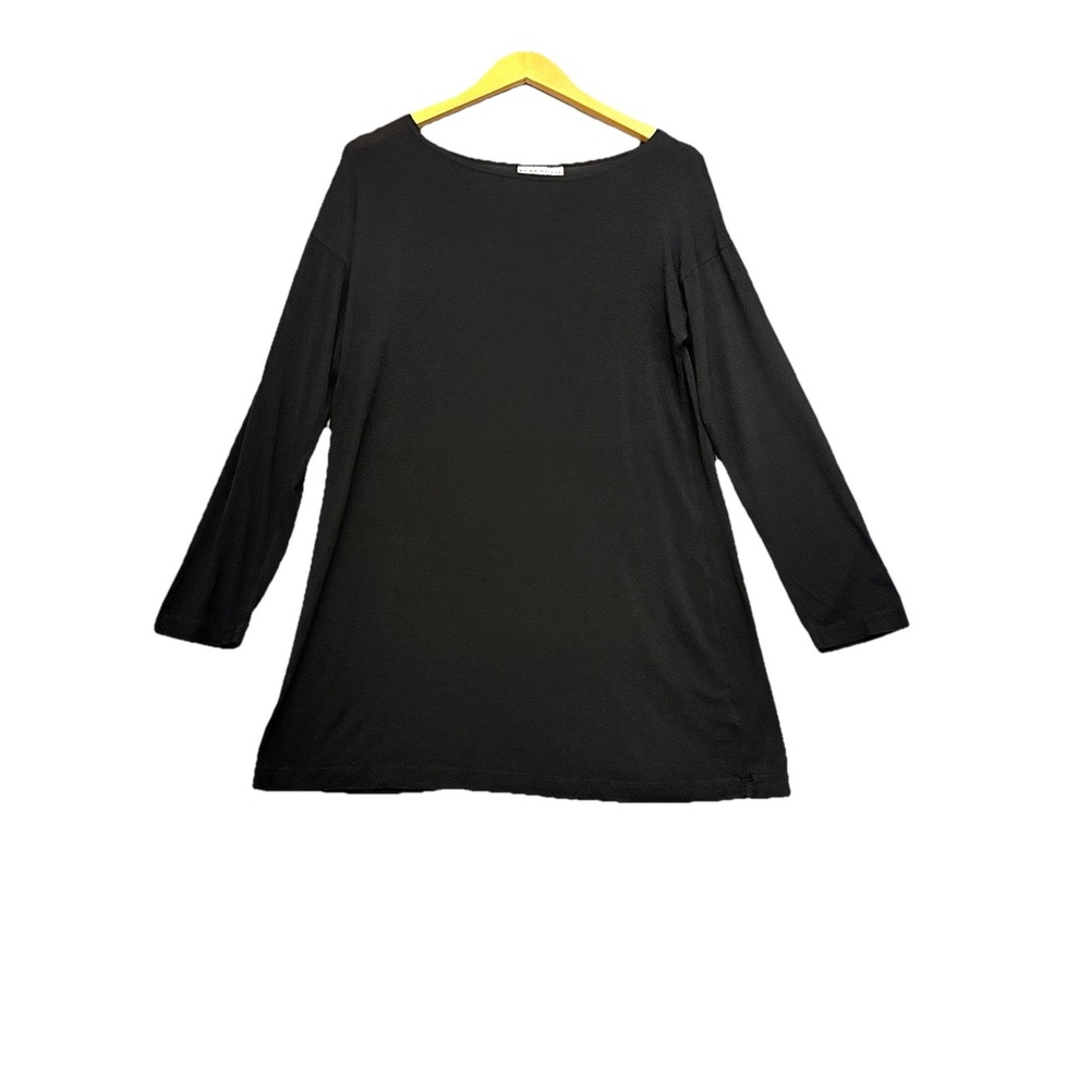 Bryn Walker Top Tunic S Tunic Asymmetric Black Stretch Lagom Minimalist Relaxed